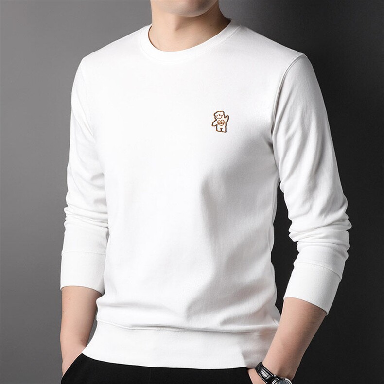 F83131备货足主推款80%棉基础款套头圆领卫衣好品质纯色刺绣LOGO,男装卫衣,钱塘207-1