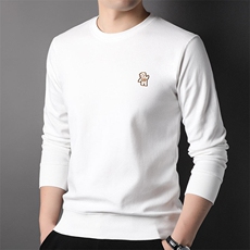 F83131备货足主推款80%棉基础款套头圆领卫衣好品质纯色刺绣LOGO，男装卫衣，钱塘207-1