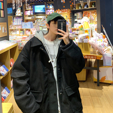 MY056-P145工装多口袋假两件设计呢料加厚夹棉棉衣男控165，男装棉衣，星座1408-1