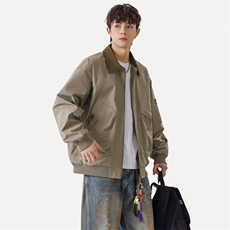 美式飞行员夹克男款解构弯刀短款外套廓形翻领棒球服JK02557-P70，男装夹克，星座308B-2