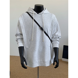 WY5001/P65春装新款高品质不起球连帽个性卫衣男潮流宽松上衣外套图片