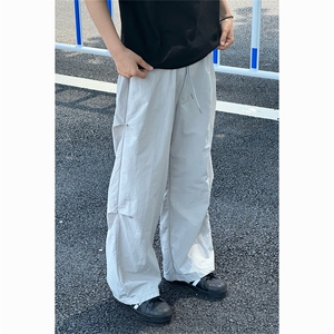 夏款直筒宽松阔腿垂感凉感降落伞潮流显瘦情侣休闲裤CK266-p42