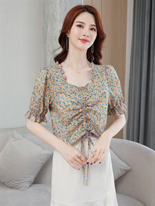 碎花衬衫女夏季2021新款韩版图片
