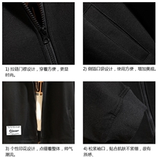 KS21062-P38连帽开衫卫衣男运动外套大码班服砖墙挂拍，男装卫衣，电商A040A