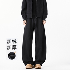B258-K2939加绒45控98抖音品质弯刀卫裤65%棉35%聚酯纤维，男装休闲裤，电商B258