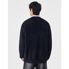 M34-P60美式潮牌针织开衫外套男2025春秋冬季V领毛衣慵懒风，男装针织衫/毛衣，电商B323A