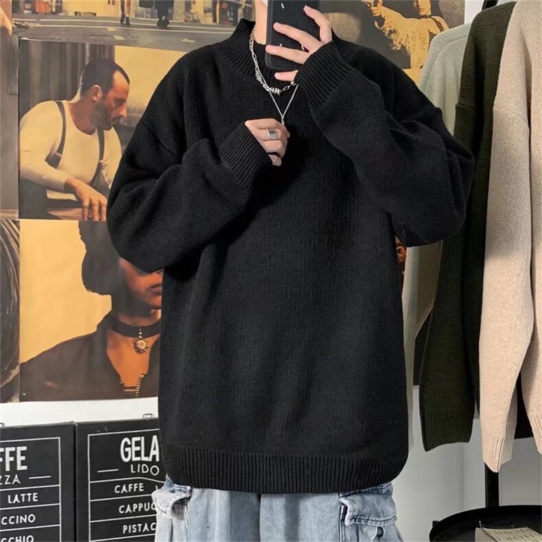 大码S-3XL 毛衣秋季休闲宽松长袖圆领针织衫冬季上衣  M360-P40图片