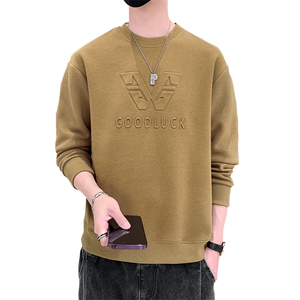 M-8XL秋季大码胖男生时尚休闲圆领个性印花卫衣男 49图片