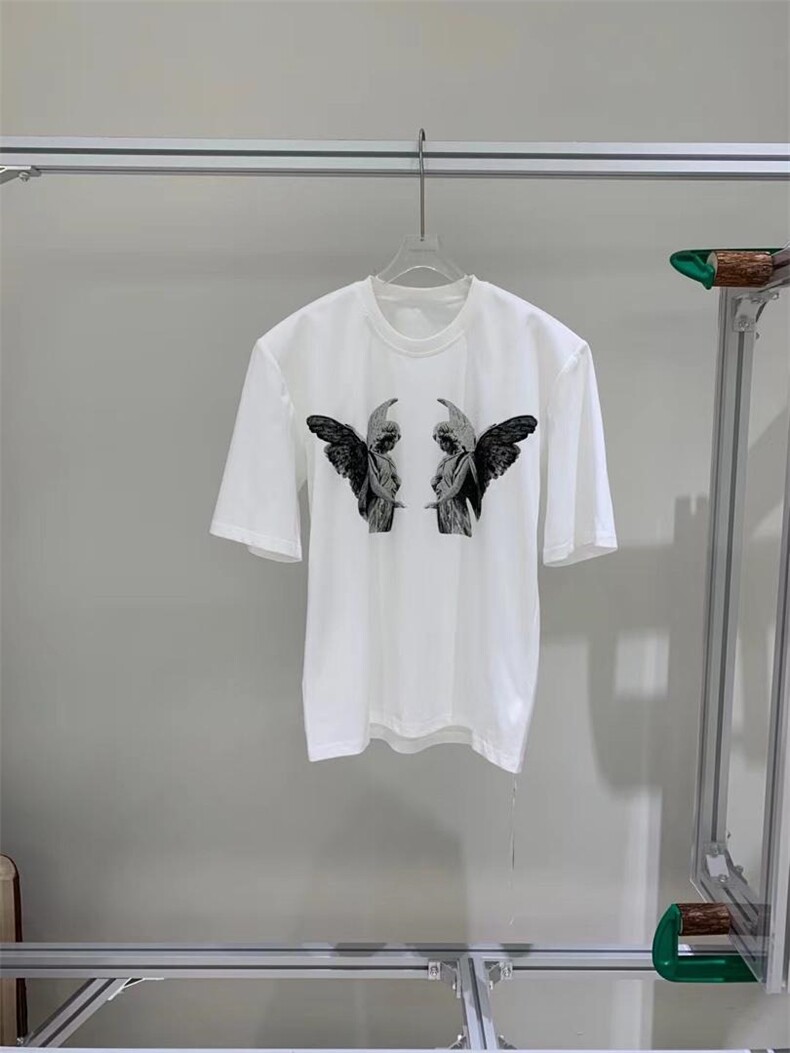 天使雕像印花T恤，女装T恤，AUDREY WANG