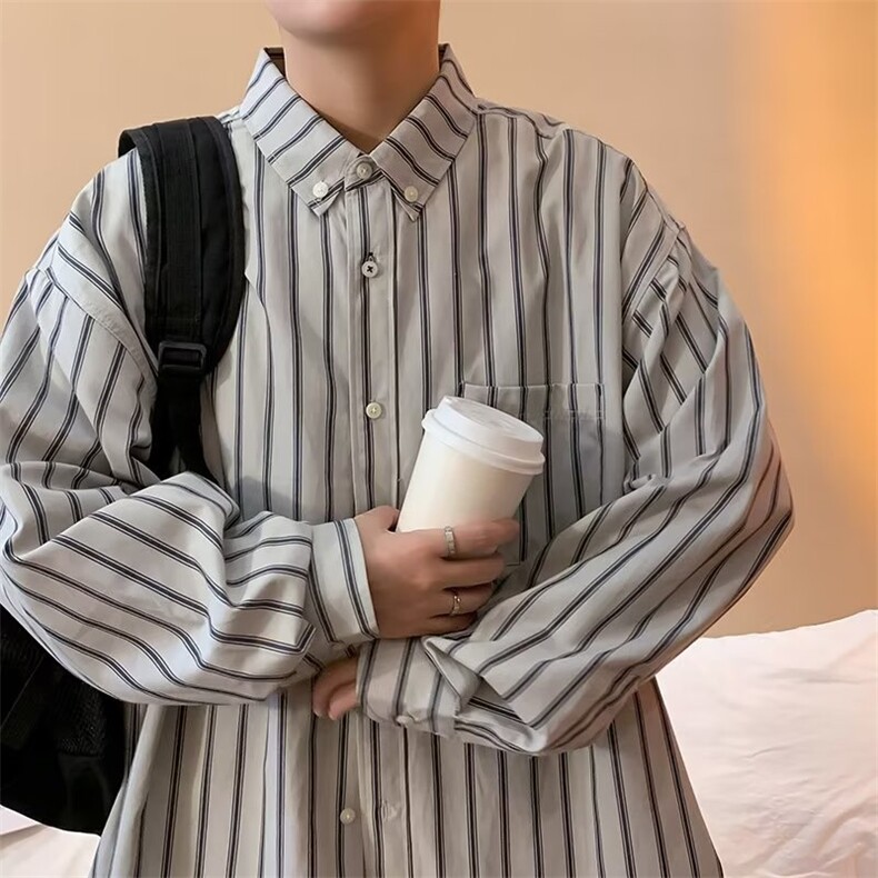 男春秋情侣宽松休闲衬衣GC31P33,男装衬衫,星座1116-2