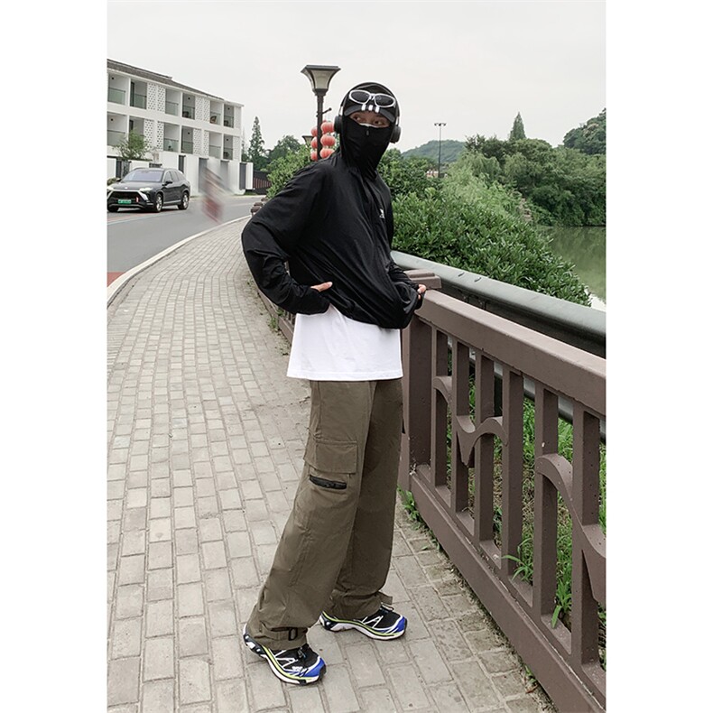 B221美式ins街头hiphop宽松休闲多口袋工装裤子LK23120-P65控88,男装休闲裤,电商B221