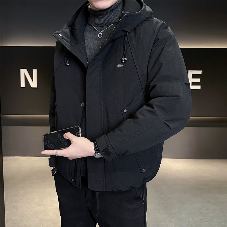 M-3XL B353 3815 P220 黑连帽2025冬羽绒服【标50控活动价338】图片