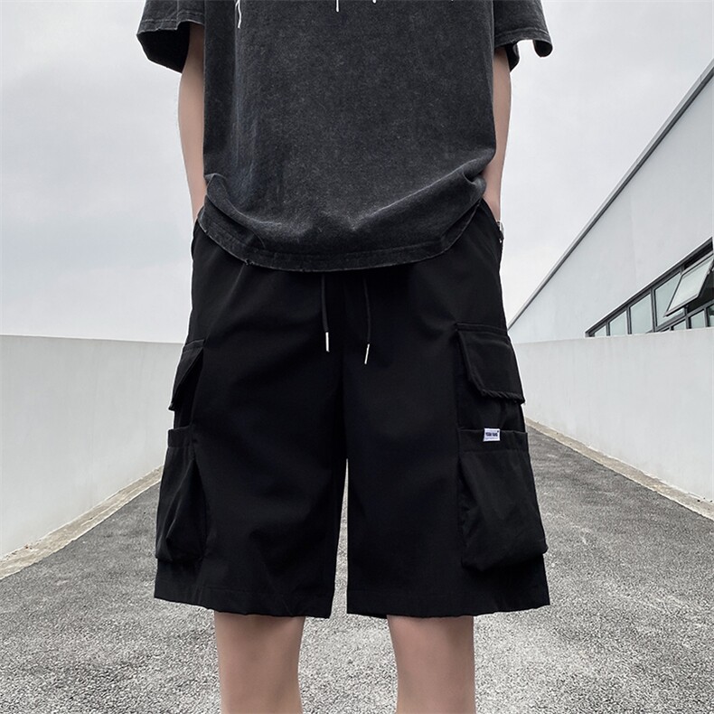 美式工装裤男款夏季高街多口袋短裤宽松运动休闲五分裤DK0121-P30,男装休闲裤,星座308B-2