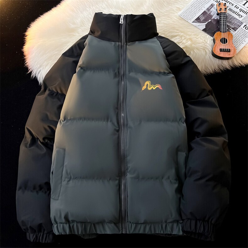 现货抖音得物可供视频三防加厚羽绒拼接棉衣外套面包棉服86670,男装棉衣,电商A486