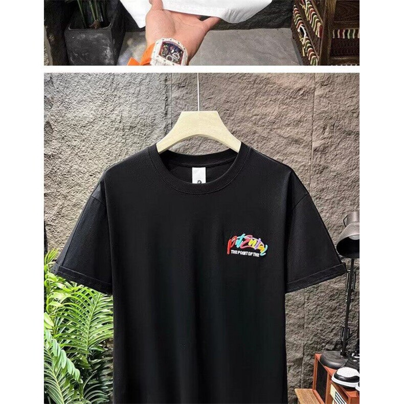 M606-P35夏季潮牌T恤男夏款短袖痞帅网红2025新款男士休闲半袖,男装T恤,星座617A-1（原B318A）