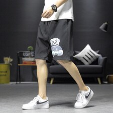 1港风休闲大码M-5XL运动5分裤原宿潮流五分裤男中裤7168P25控38，男装牛仔裤，星座226-2