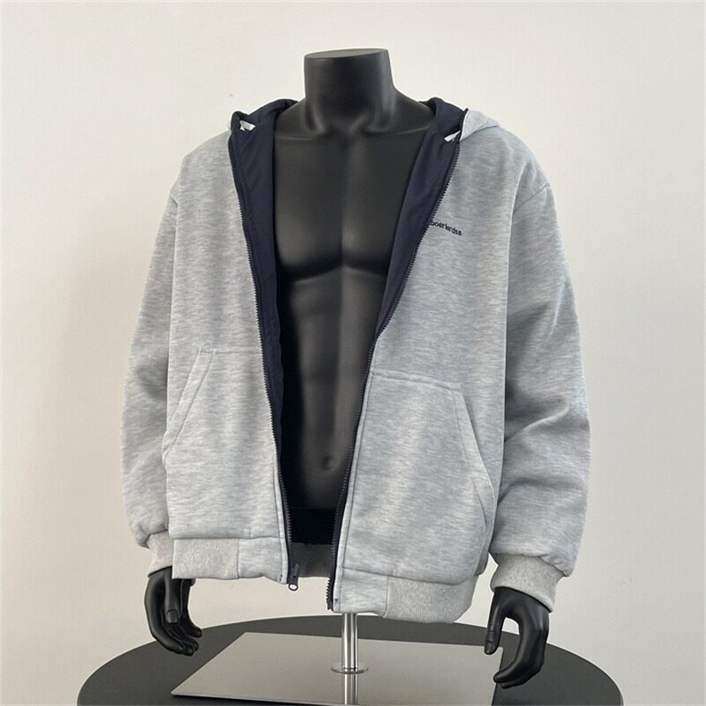 条纹连帽开衫卫衣外套男春季双面穿S695P68，男装卫衣，星座1116-2