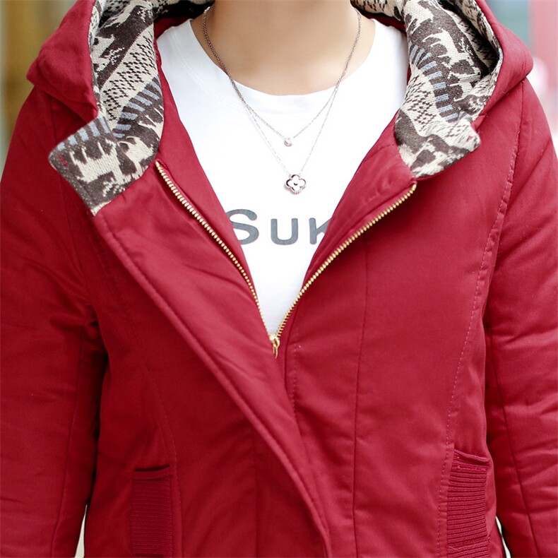 时尚保暖女士棉服修身显瘦长款外套冬季必备潮流单品,女装棉衣/棉服,依恋蒂丝