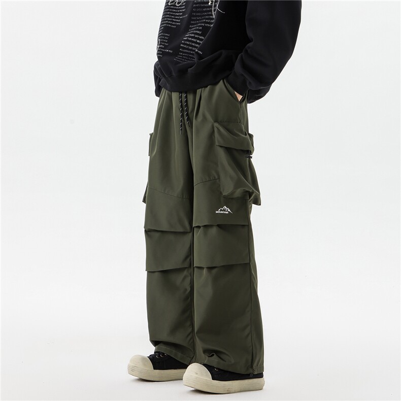 8XL-M刺绣冲锋裤男款大码春秋户外机能登山裤直筒阔腿裤KZ020P50,男装休闲裤,电商B312