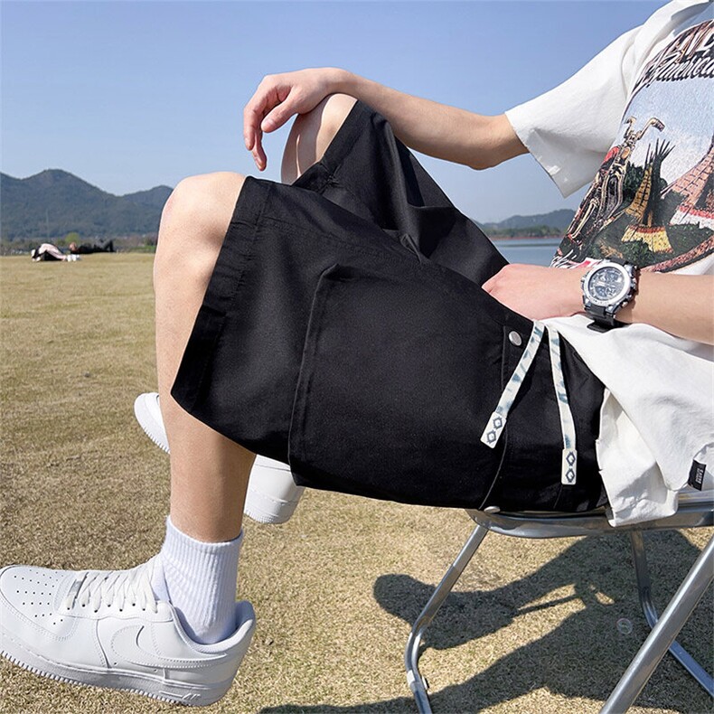M-8XL夏季宽松大码冰感工装短裤五分裤XZ109-K2376-TP38-控59.9,男装牛仔裤,星座109