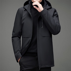 D2107冬季男士羽绒服外套男装连帽修身白鸭绒可拆卸内胆潮流P360，男装羽绒服，电商B360