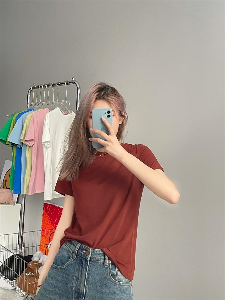 夏季新款9色打底短袖t恤，其它，陶子频道