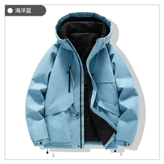 现货5W件冬季三防美式boxy解构连帽雪山冲锋衣棉衣男女棉服厚外套，男装夹克，电商A443