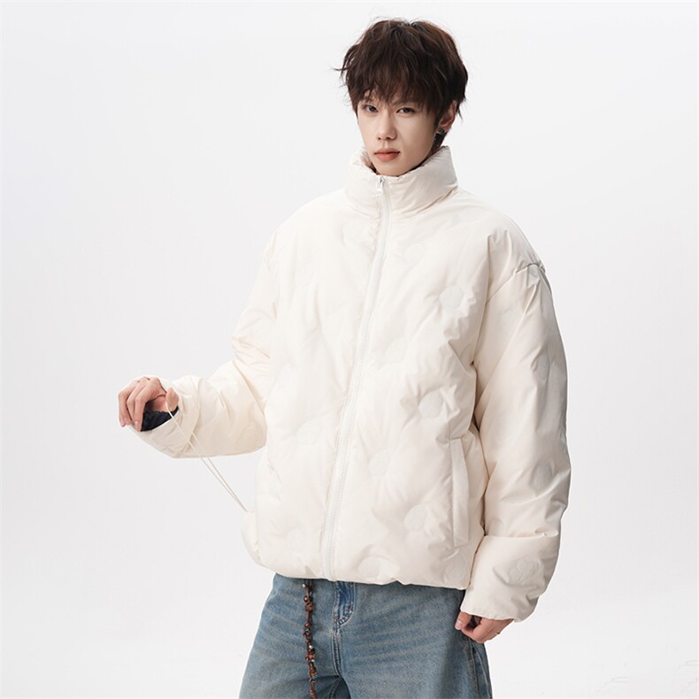 现货高品质压花 90绒羽绒服潮流简约休闲百搭  225-2-Y205-P255图片