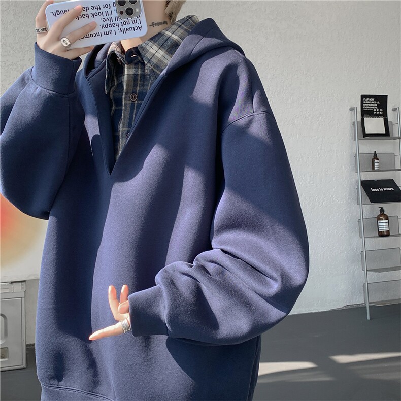 现货WY10178-特p58加绒P68重磅卫衣大码假俩件连帽衫美式外套,女装短外套,电商A059