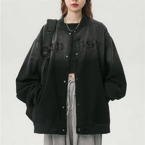 J3315-P67 vintage美式棒球服外套男款潮牌春秋复古刺绣渐变图片
