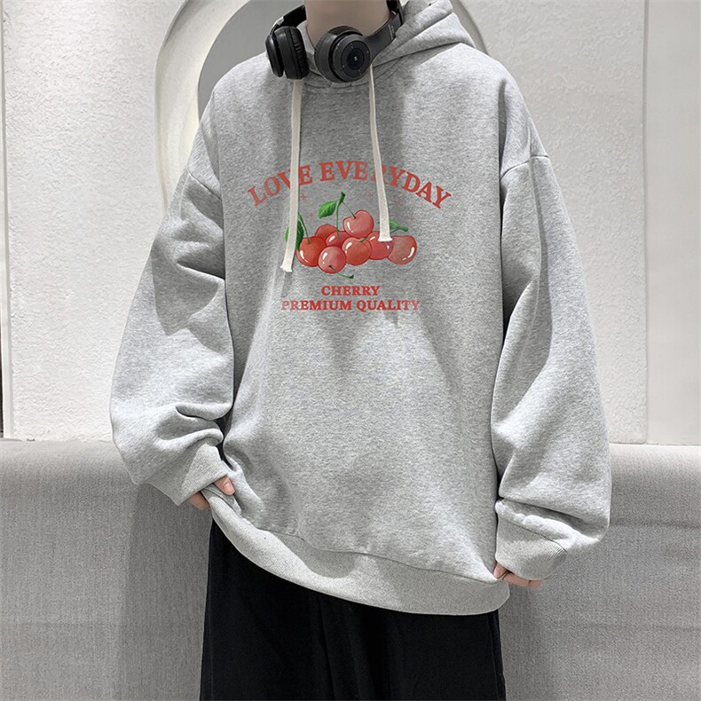 纯棉连帽卫衣男大码运动帽衫宽松薄WY2325-P35加绒款-P40,男装卫衣,电商A040