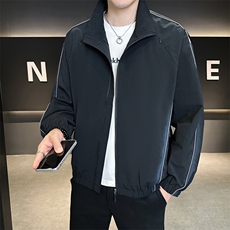 秋季夹克男2025新款宽松潮牌休闲立领男装外套A313-J112561-P130，男装夹克，电商A313