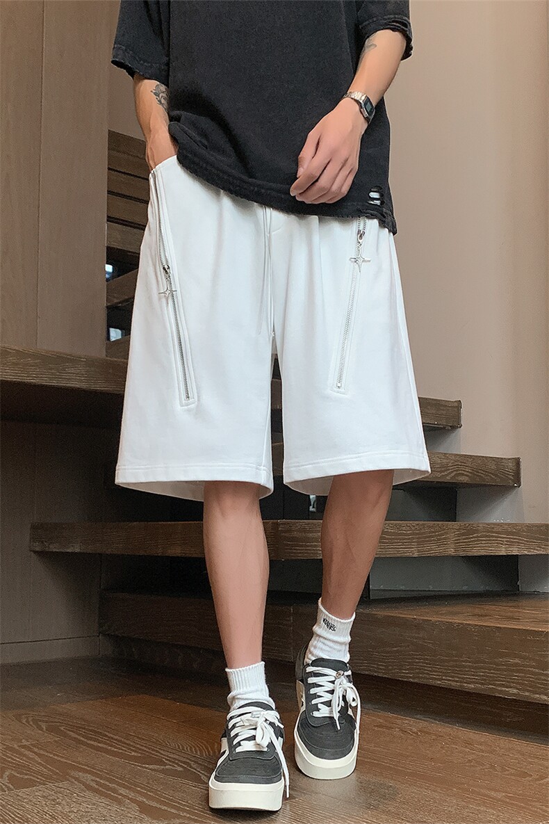 设计感拉链短裤X5490-TP35控价58夏季2024潮牌高街伐木户外中裤,男装休闲裤,电商A102-1