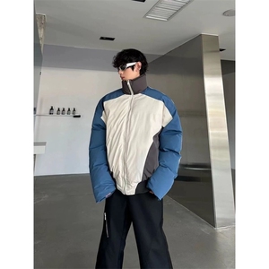 撞色立领棉服外套休闲情侣面包服棉衣 MY021 特P79图片