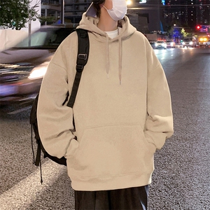 CM001P55加绒60潮牌情侣重磅纯棉卫衣秋冬运动宽松休闲纯色帽衫图片