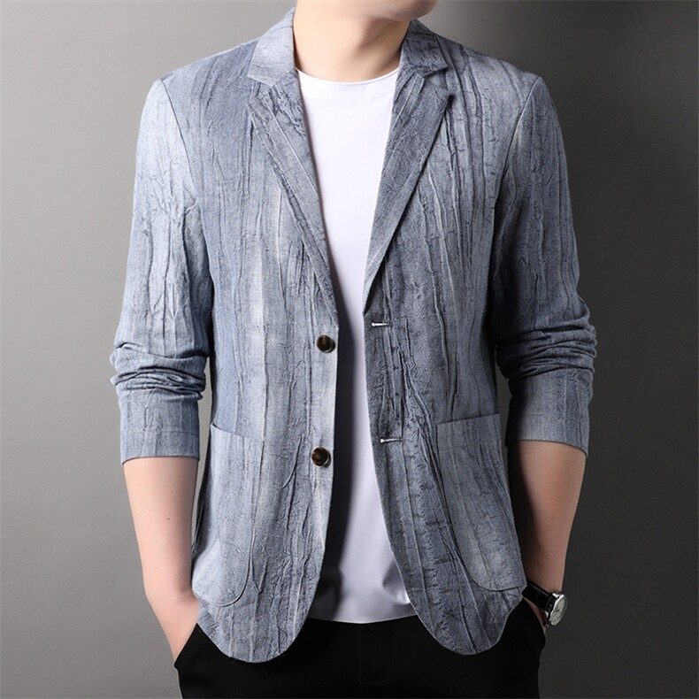 J1664钱塘2020-1春夏季新款中青年男士西服时尚休闲百搭外套P138，男装西服，钱塘207-1