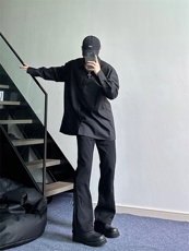 美式ins高街暗黑小众百搭喇叭裤休闲牛仔裤K2305-P55控78，男装牛仔裤，电商A062