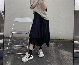 夏季哑光弹力花瑶半裙图片