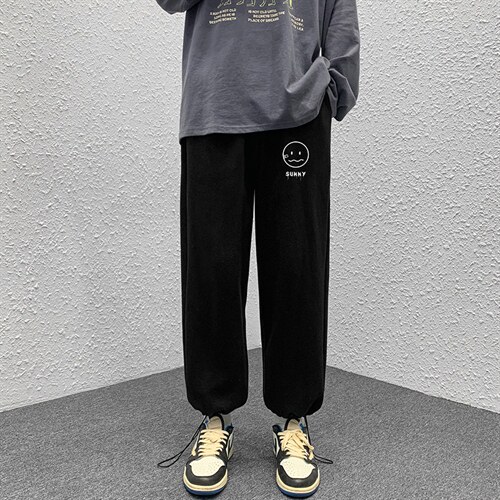 K13072-P35加绒-P45可束脚加厚加绒运动裤男大码宽松直筒卫裤男,男装休闲裤,电商A040