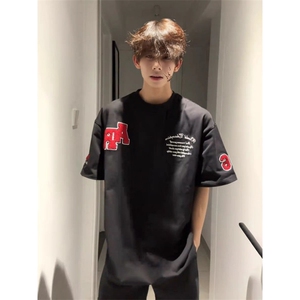 4色 原版毛巾刺绣纯棉短袖ZX0254-P33图片