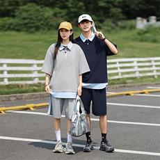 2025夏季新款假两件短袖POLO衫潮牌休闲套装男-A2119TP50控78，男装Polo衫，电商B241