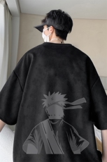 量大优可提供视频2024夏季麂皮绒短袖T恤D223A-LPT2436-P20，男装T恤，电商019-1