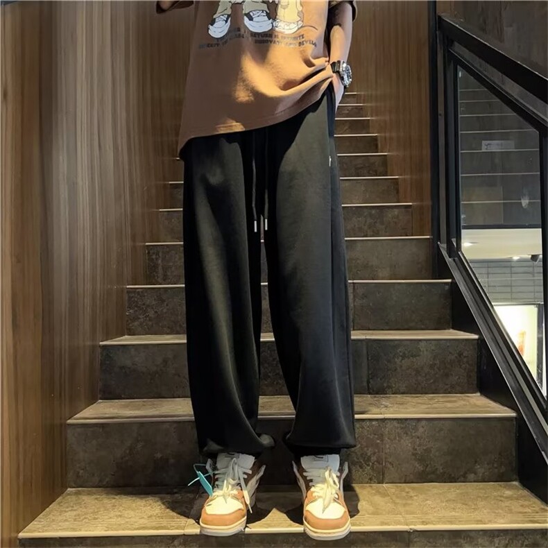 高街束脚运动裤男女设计感抽绳印花哈伦休闲裤子9分裤X2023-p35,男装休闲裤,星座601-2