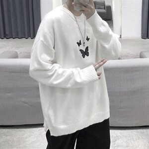 2021秋冬港风毛衣男生宽松潮男毛线衣针织衫 229 M11 P65图片