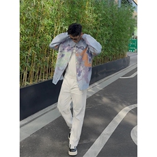 网图陈伟霆同款费尔岛涂鸦彩色针织开衫毛衣外套男女A1157-P100，男装针织衫/毛衣，星座1505