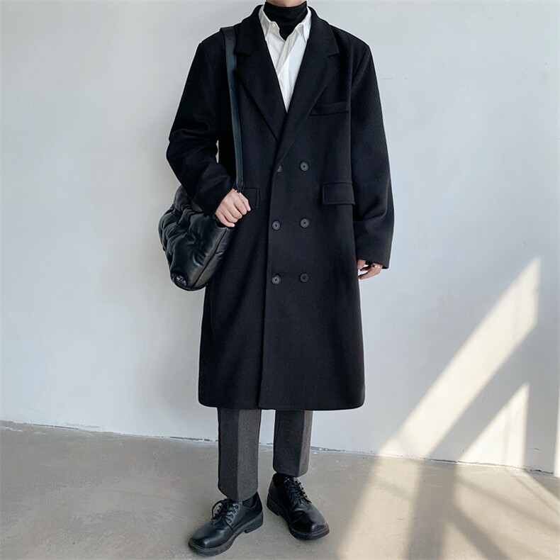 冬季毛呢大衣男士韩版中长款风衣呢子外套西装F1252特P95，男装西服套装，星座309（原A406）