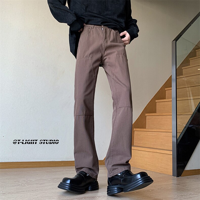 B221美式ins高街小众暗黑刺绣修身小脚休闲裤LK23039-P60控78,男装休闲裤,电商B221
