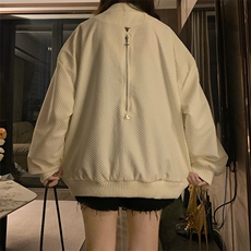 A347-P100铁标拉链设计感小众飞行服夹克外套棒球服工装上衣情侣，男装夹克，星座911