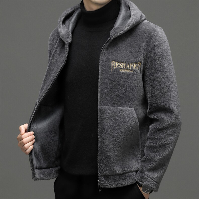 SNNPL22092秋冬2023年新款海宁羊剪绒外套男士羊毛夹克P253,男装皮衣,电商B360