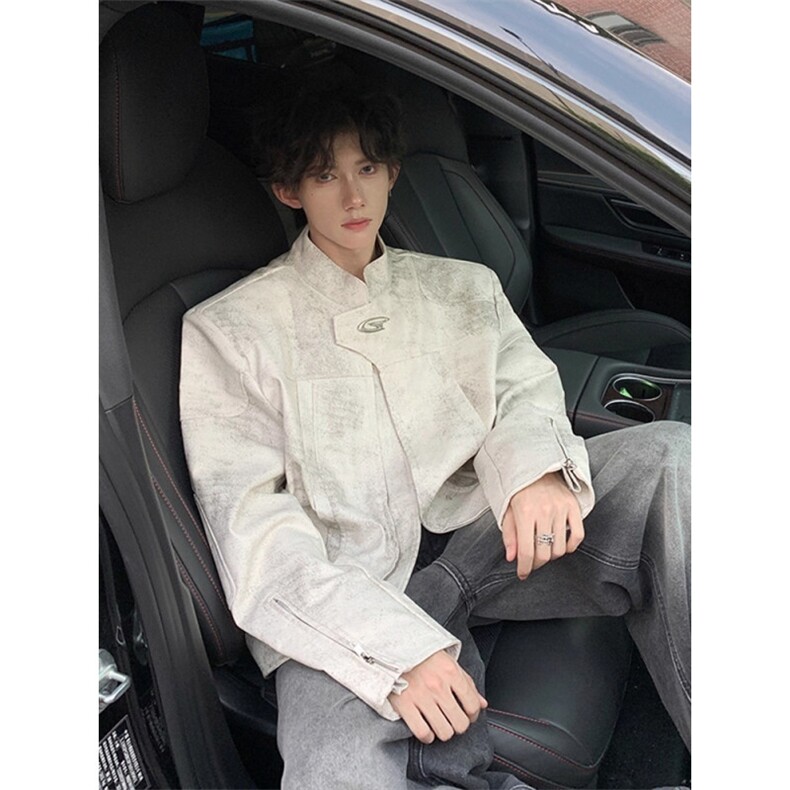 美式覆古垫肩皮衣外套男士冬新款潮PU机车服皮夹克短款W6844-P77,男装夹克,星座412-3
